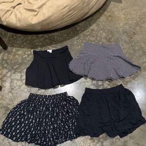 Four skater skirts